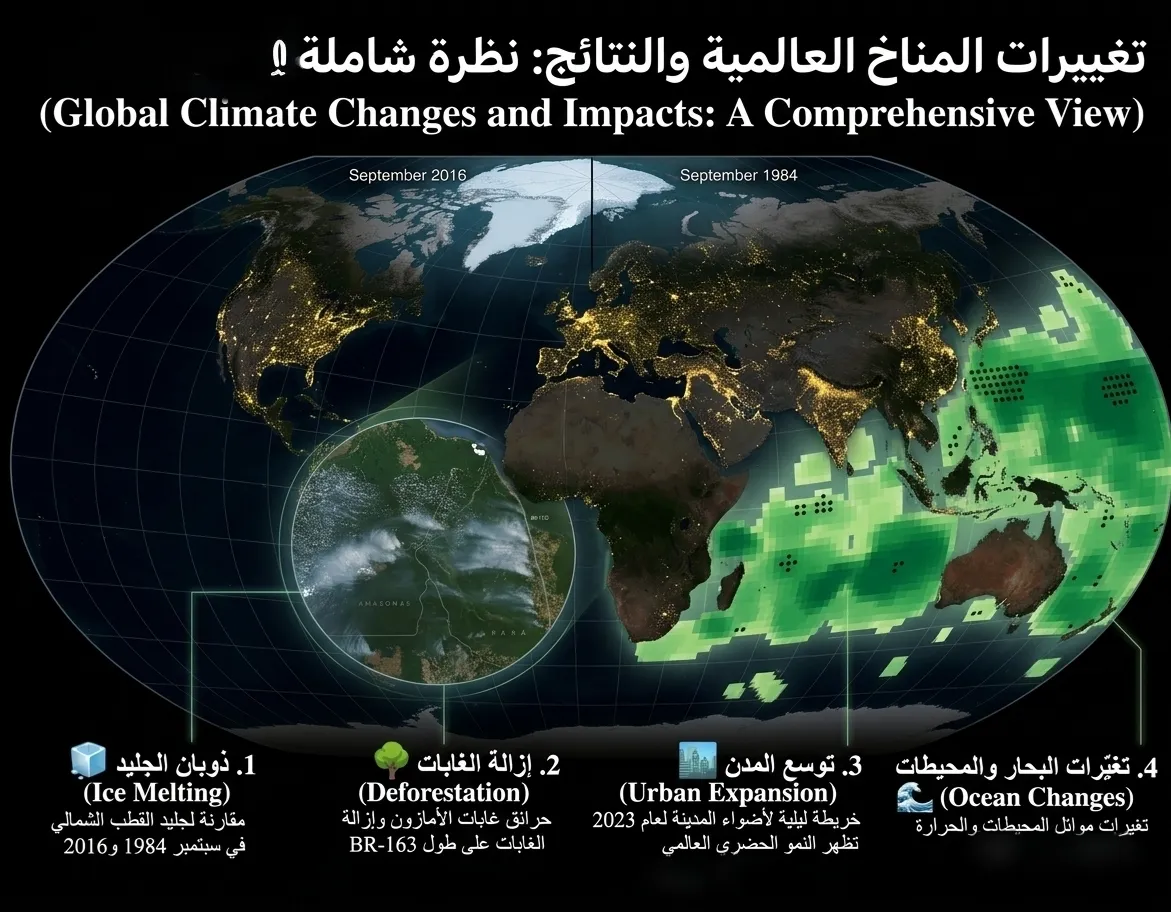 التغير المناخي بعدسات الأقمار الصناعية: بيانات رسمية من ناسا