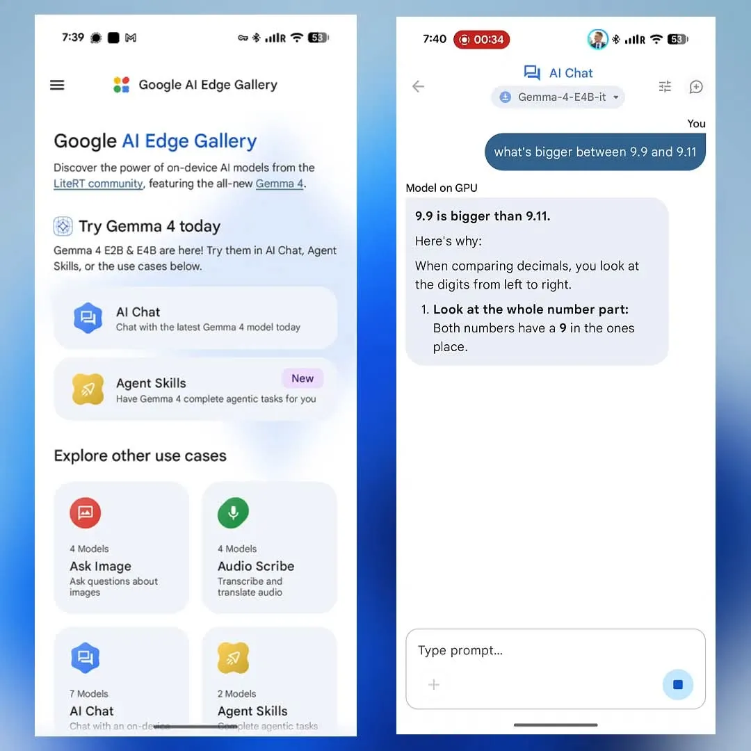 حول هاتفك لمساعد ذكي بدون إنترنت مع تطبيق Google AI Edge Gallery