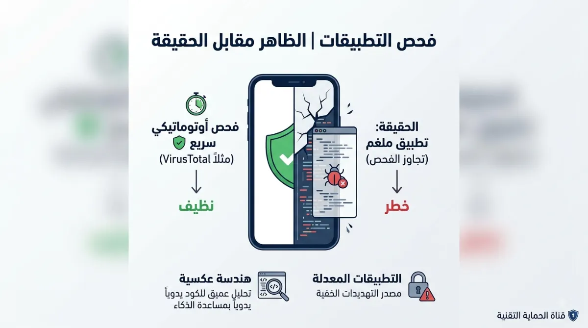 حقيقة فحص التطبيقات: كيف يخدع المبرمجون برامج الحماية و VirusTotal؟